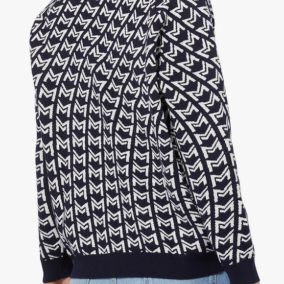 Maje Monogrammed Jacquard Cardigan - Picture 2 of 4